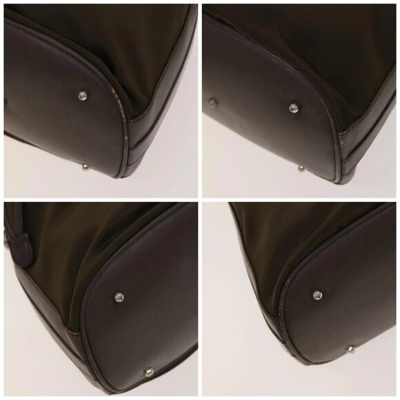 GUCCI Bamboo Hand Bag Nylon Leather 2way Brown Silver 001 2684 1657 Auth bs28274 - Picture 15 of 16